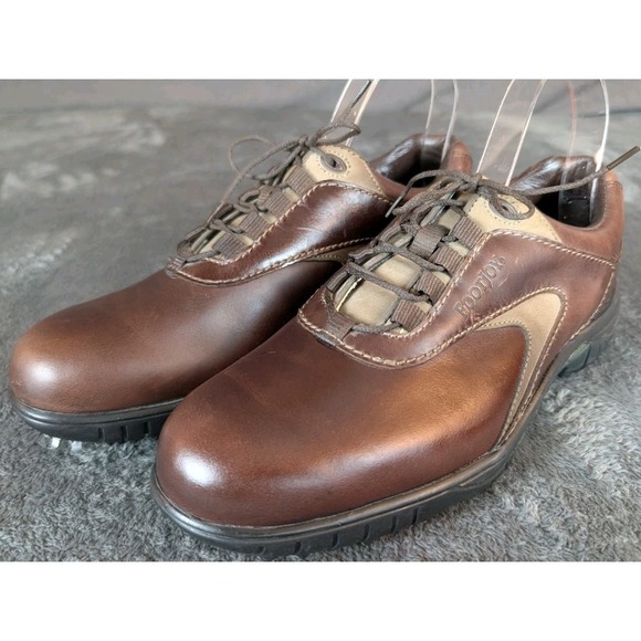 FootJoy Other - EUC FootJoy Contour Series Golf Shoe Cleat SZ 8 Brown Leather EUC Classic Preppy